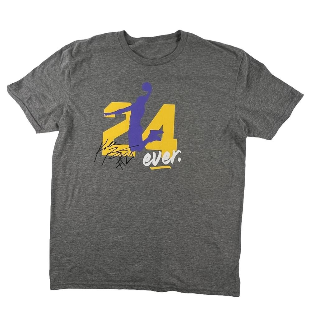 Kobe Bryant 24 Ever Graphic T Shirt Mens Gray NBA Basketball Mamba Streetwear